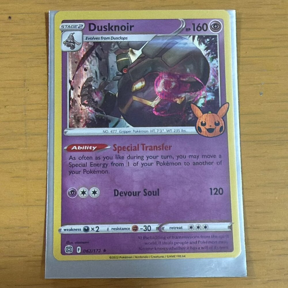 Pokémon Dusknoir Card -Trick or Trade BOOster Bundle- #017/172 - Rare Holo - New